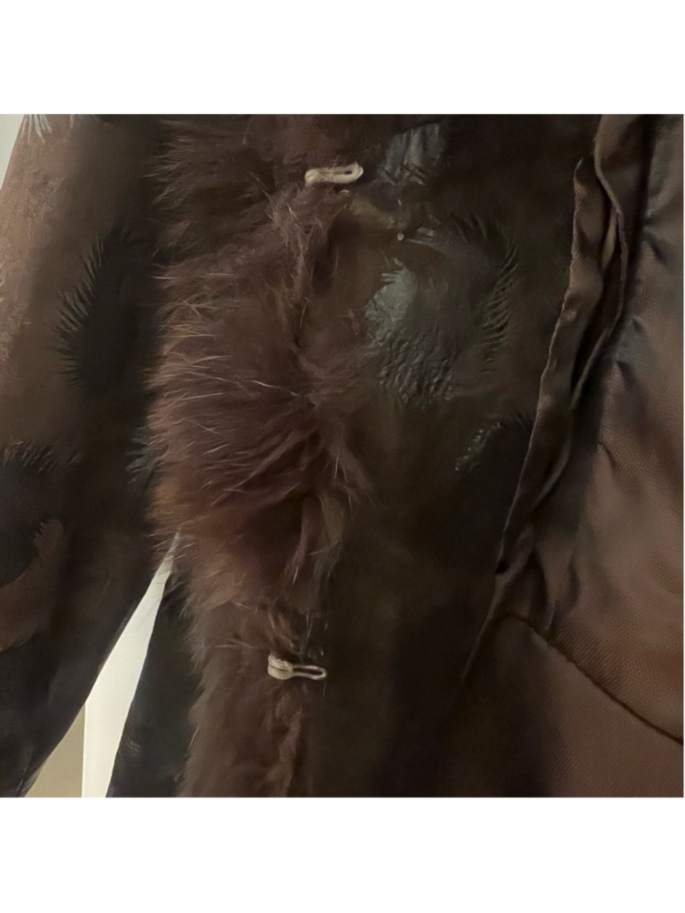 Vintage Brown Real Fur Leather Jacket/Blazer Penny Lane Coat S - Picture 7 of 8